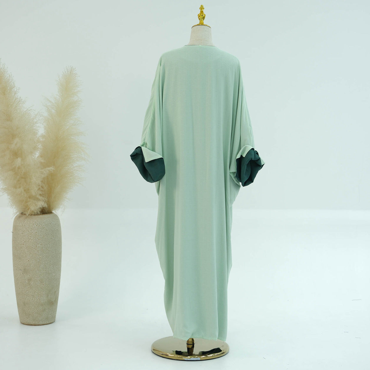 Forest Green 3 Piece Reversible abaya