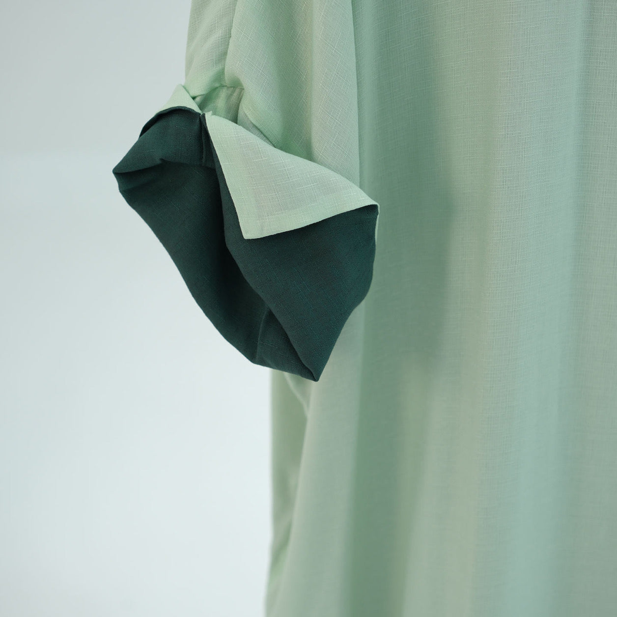 Forest Green 3 Piece Reversible abaya