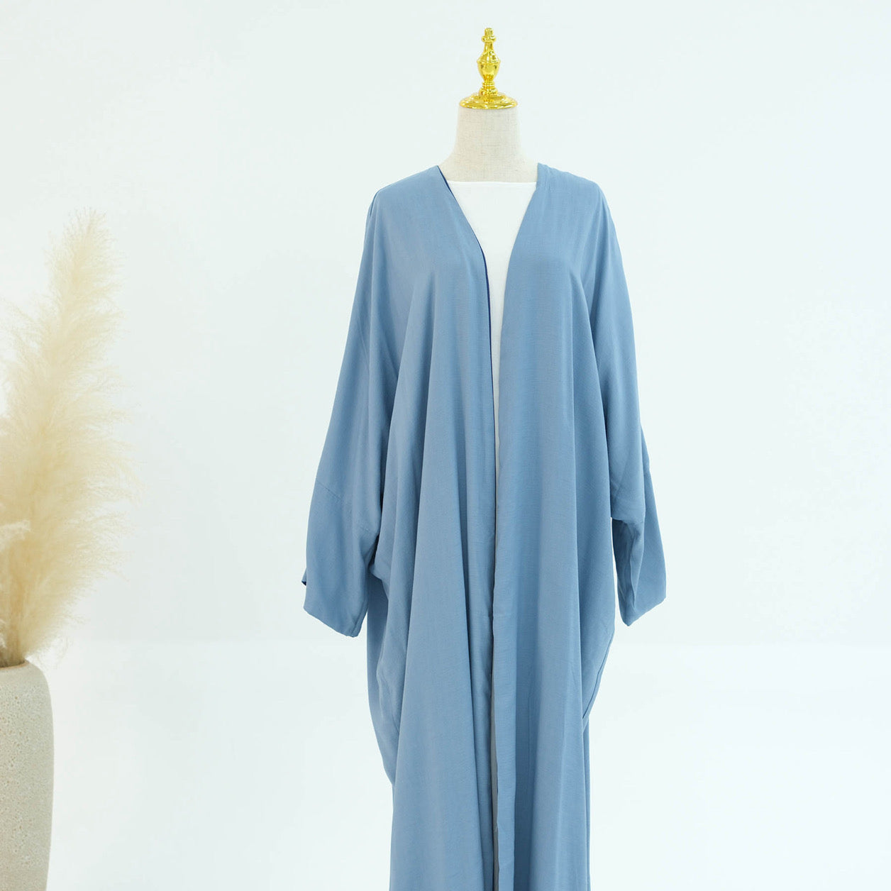 Azure 3 piece reversible abaya