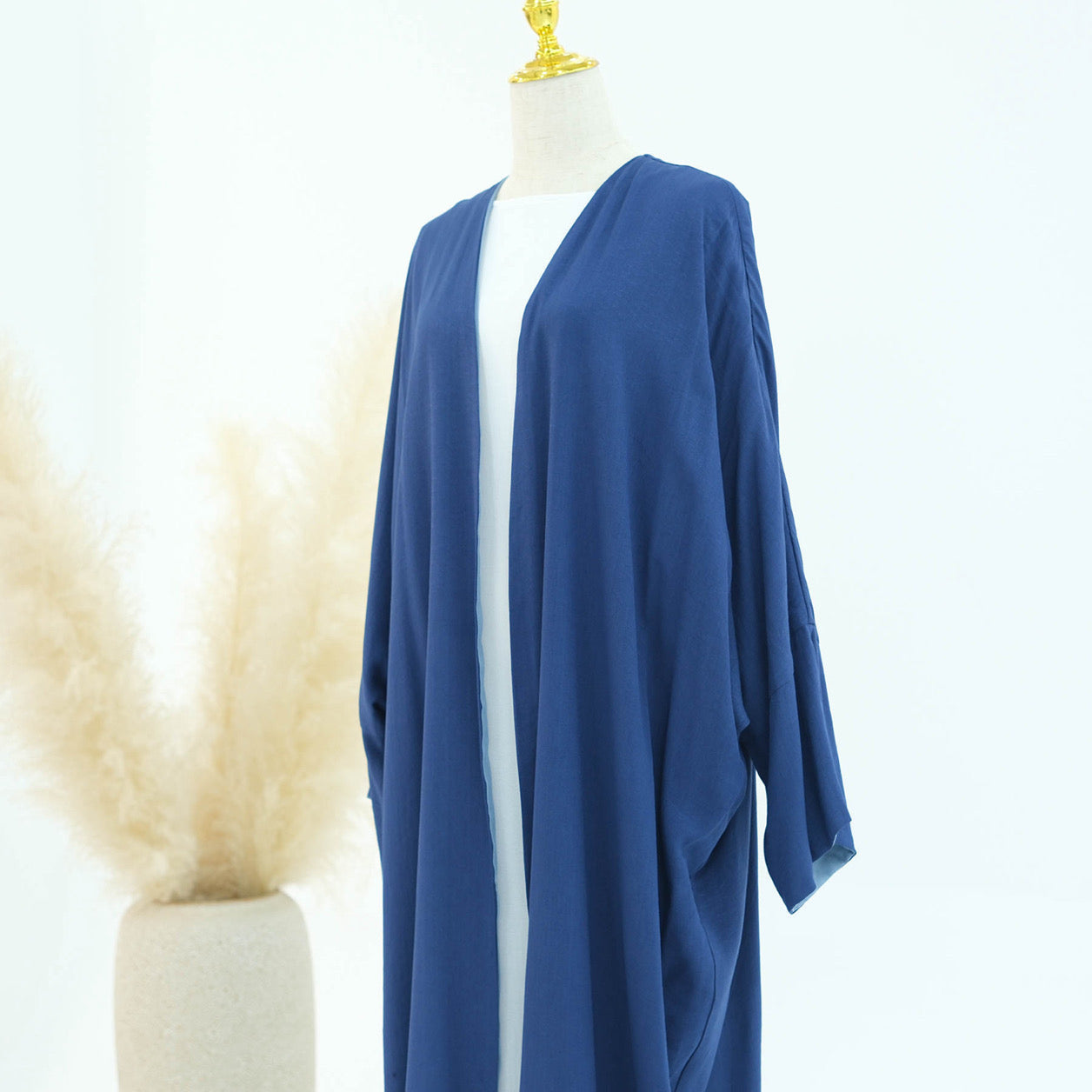 Azure 3 piece reversible abaya
