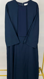 Navy Cotton/Linen Abaya