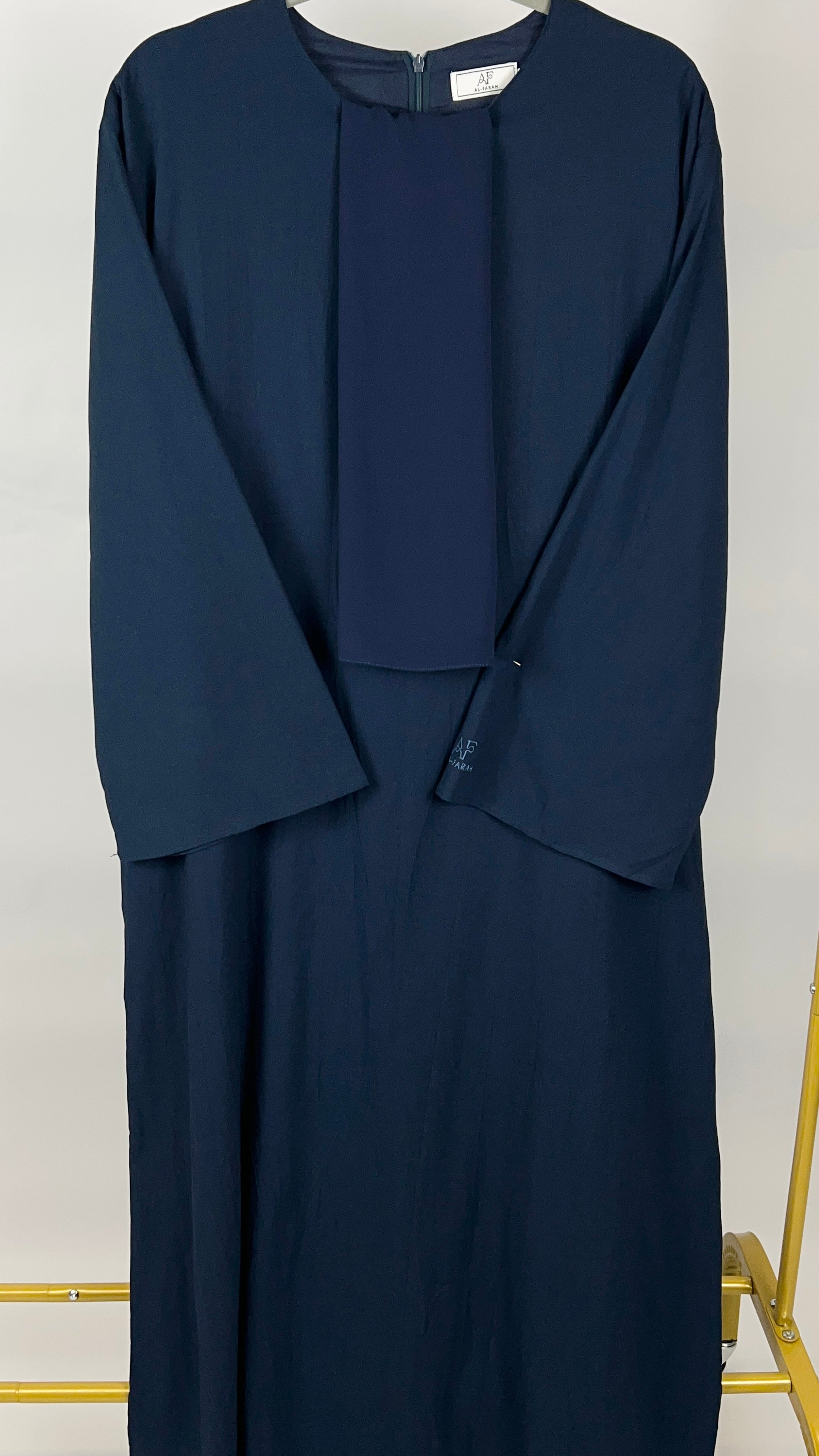 Navy Cotton/Linen Abaya