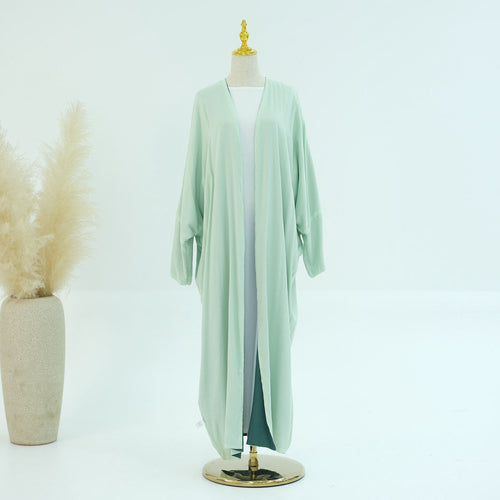Forest Green 3 Piece Reversible abaya