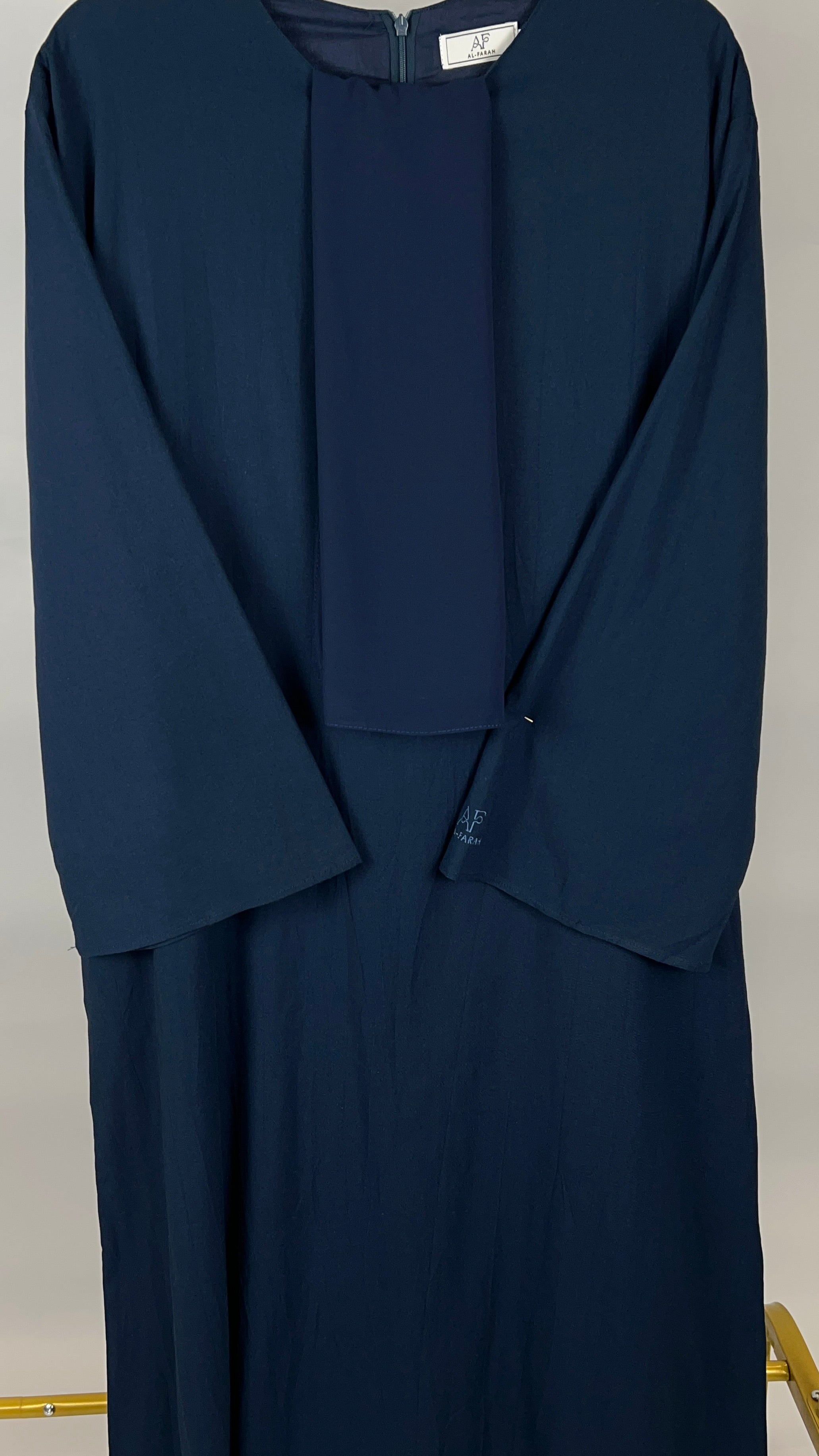 Navy Cotton/Linen Abaya