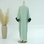 Forest Green 3 Piece Reversible abaya
