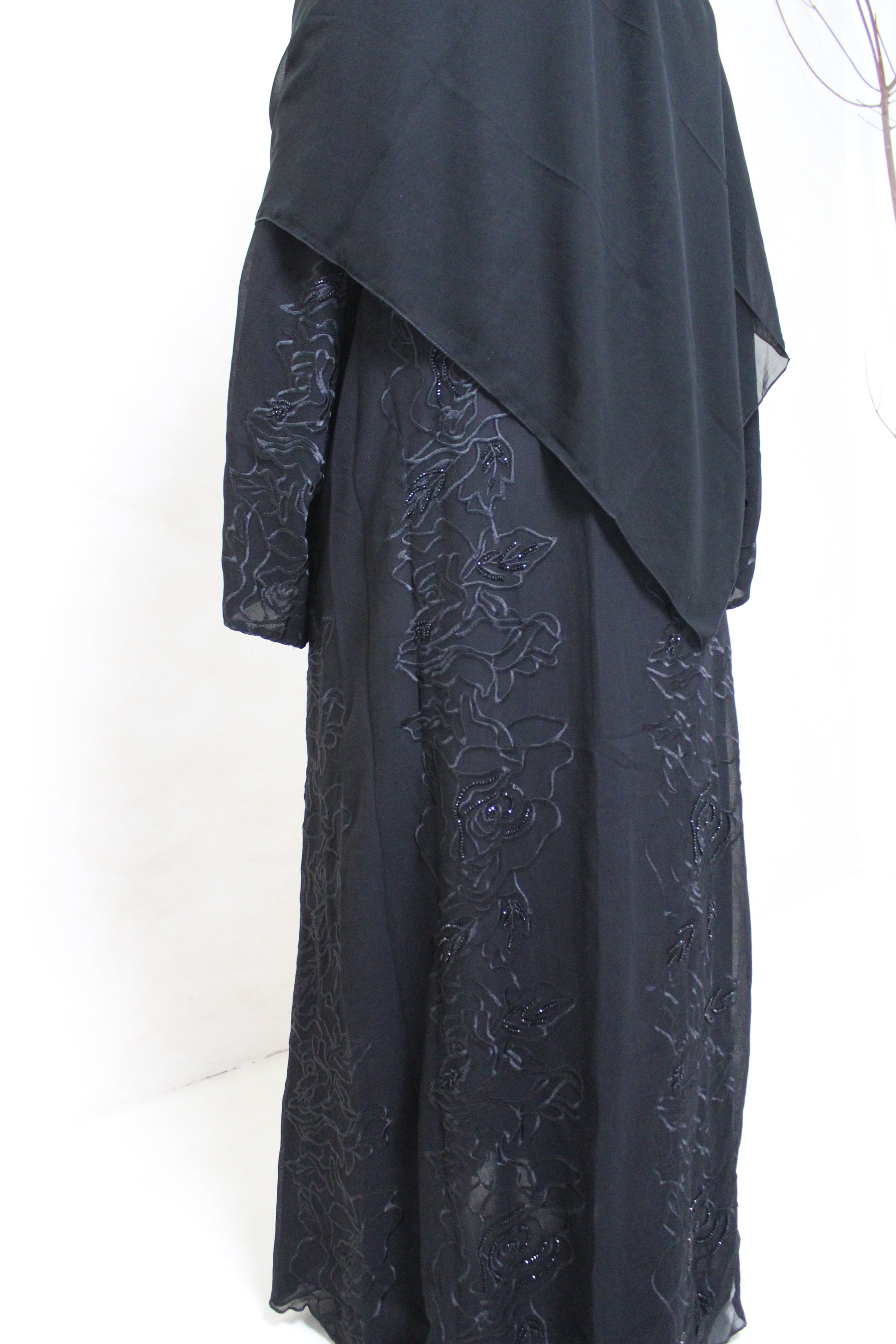 Luxury Black Limited Edition Chiffon Abaya