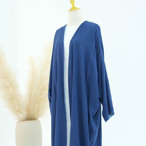 Azure 3 piece reversible abaya
