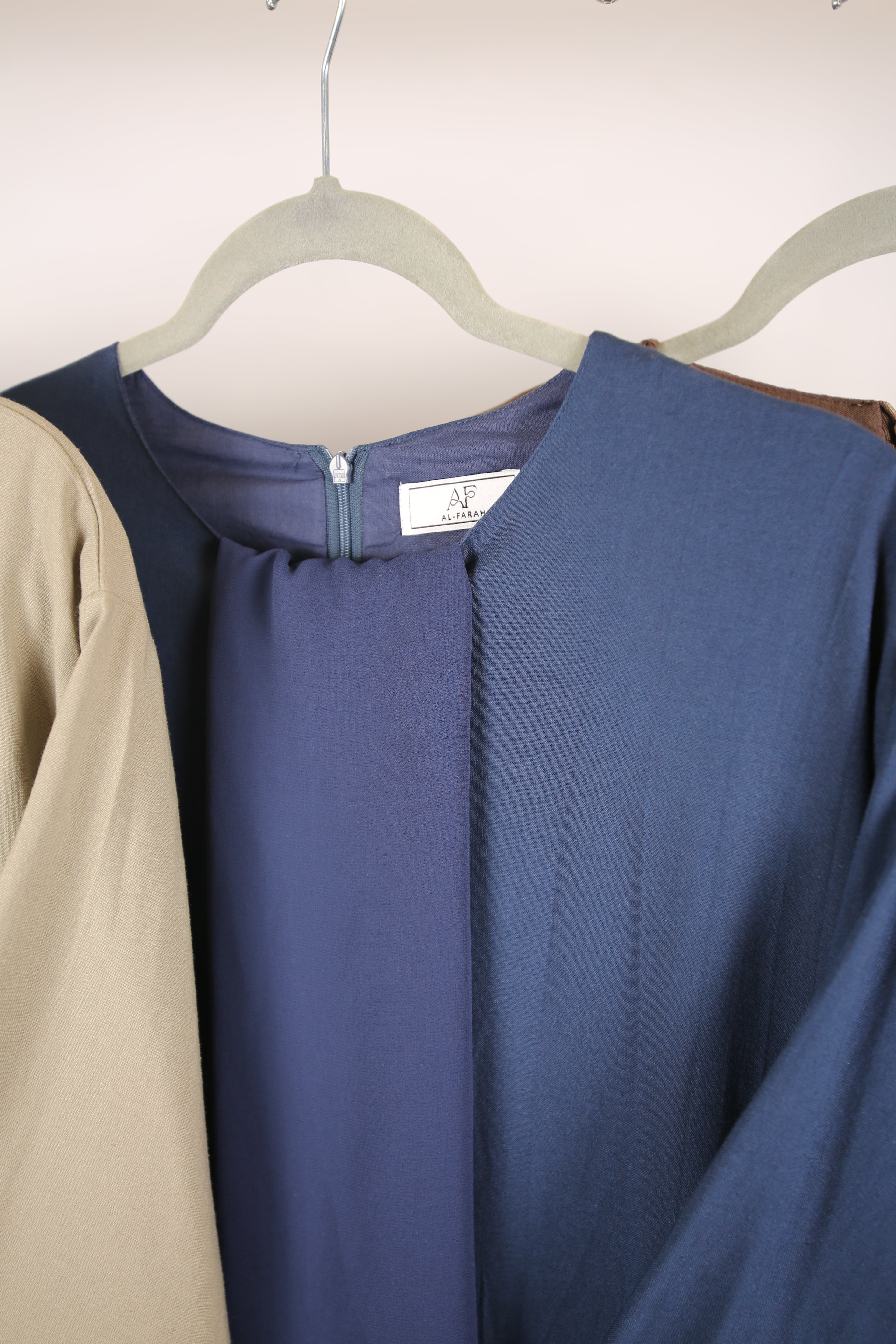 Navy Cotton/Linen Abaya