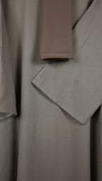 Khaki Cotton/Linen Abaya