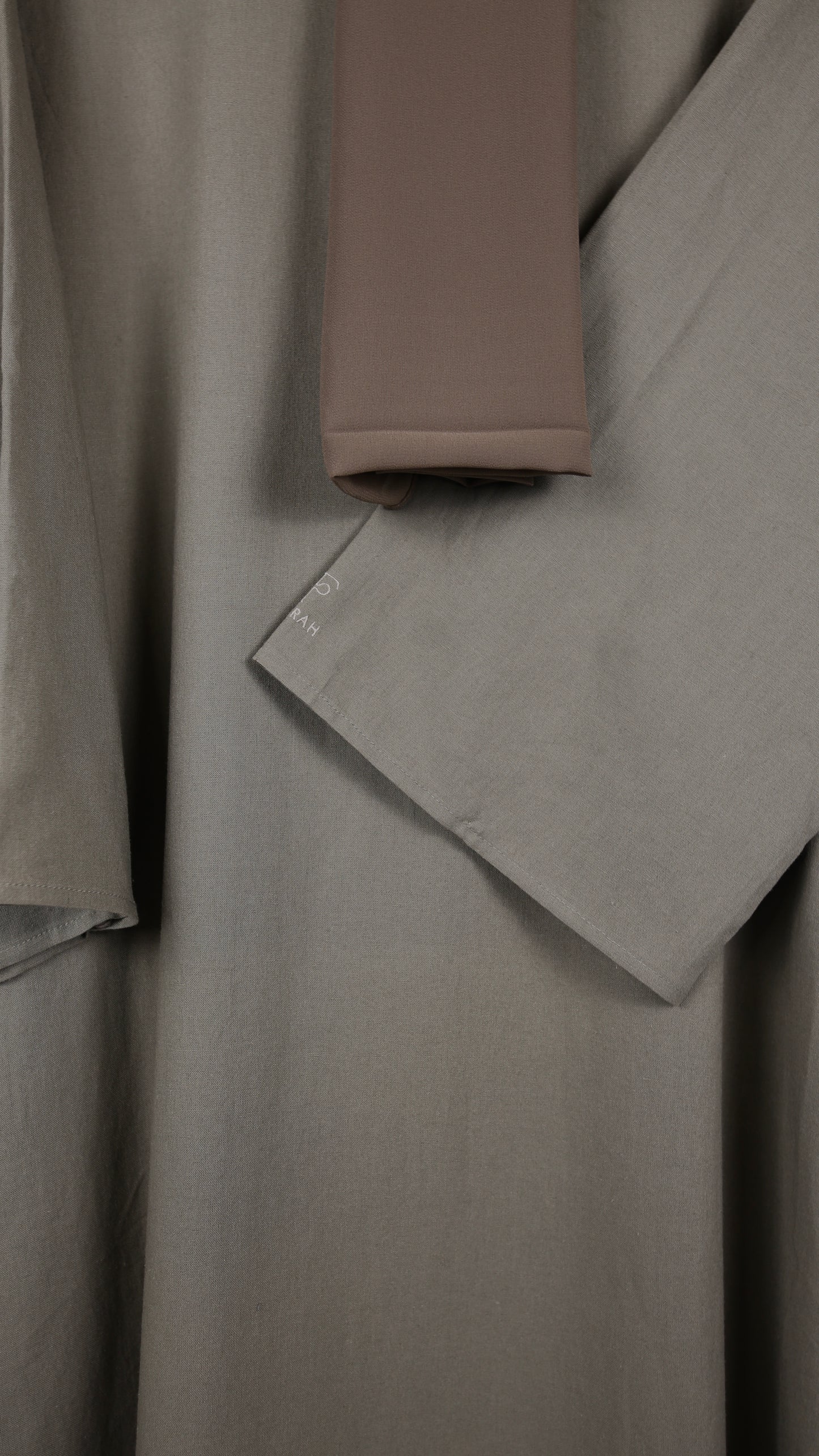 Khaki Cotton/Linen Abaya