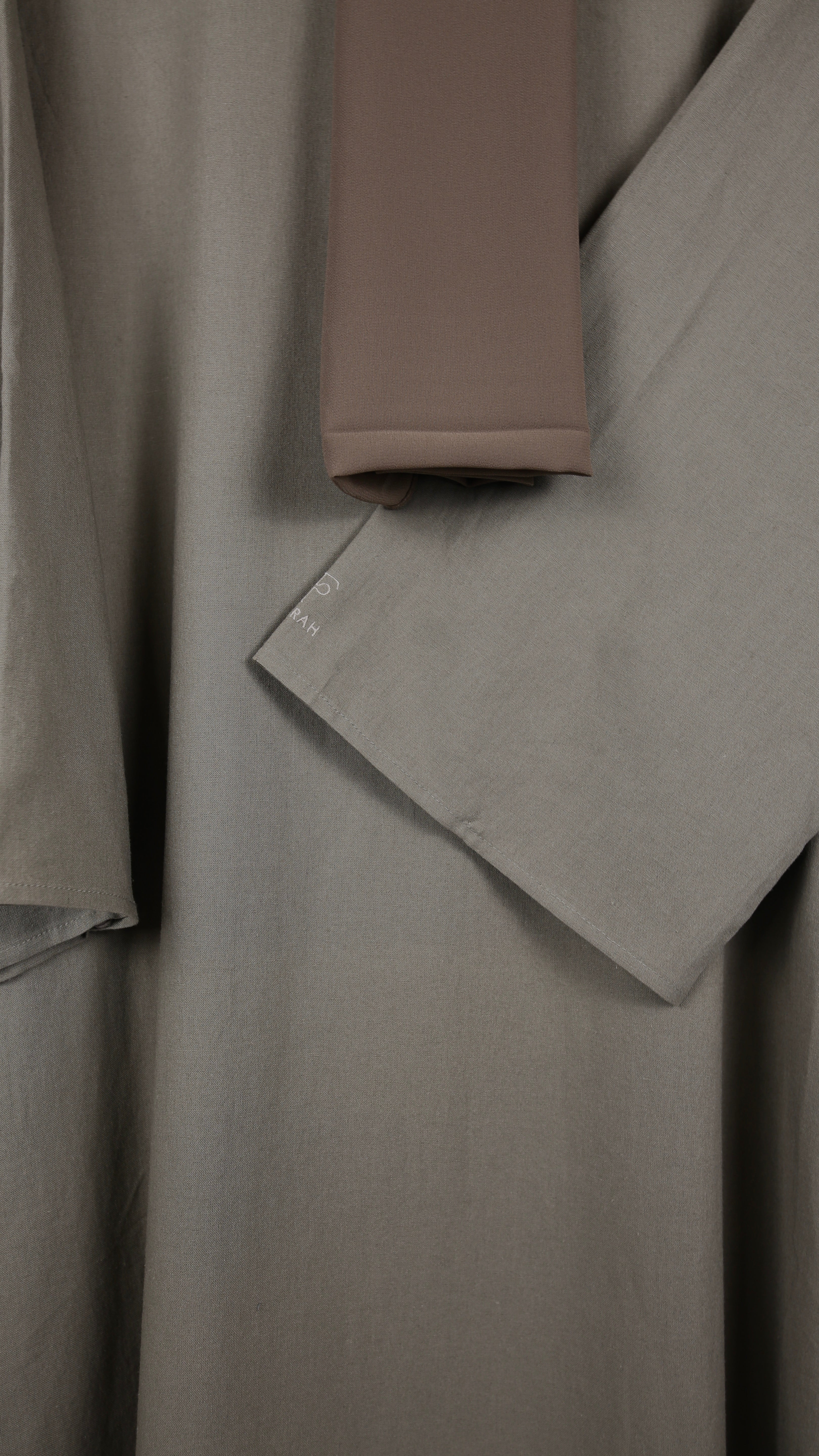 Khaki Cotton/Linen Abaya