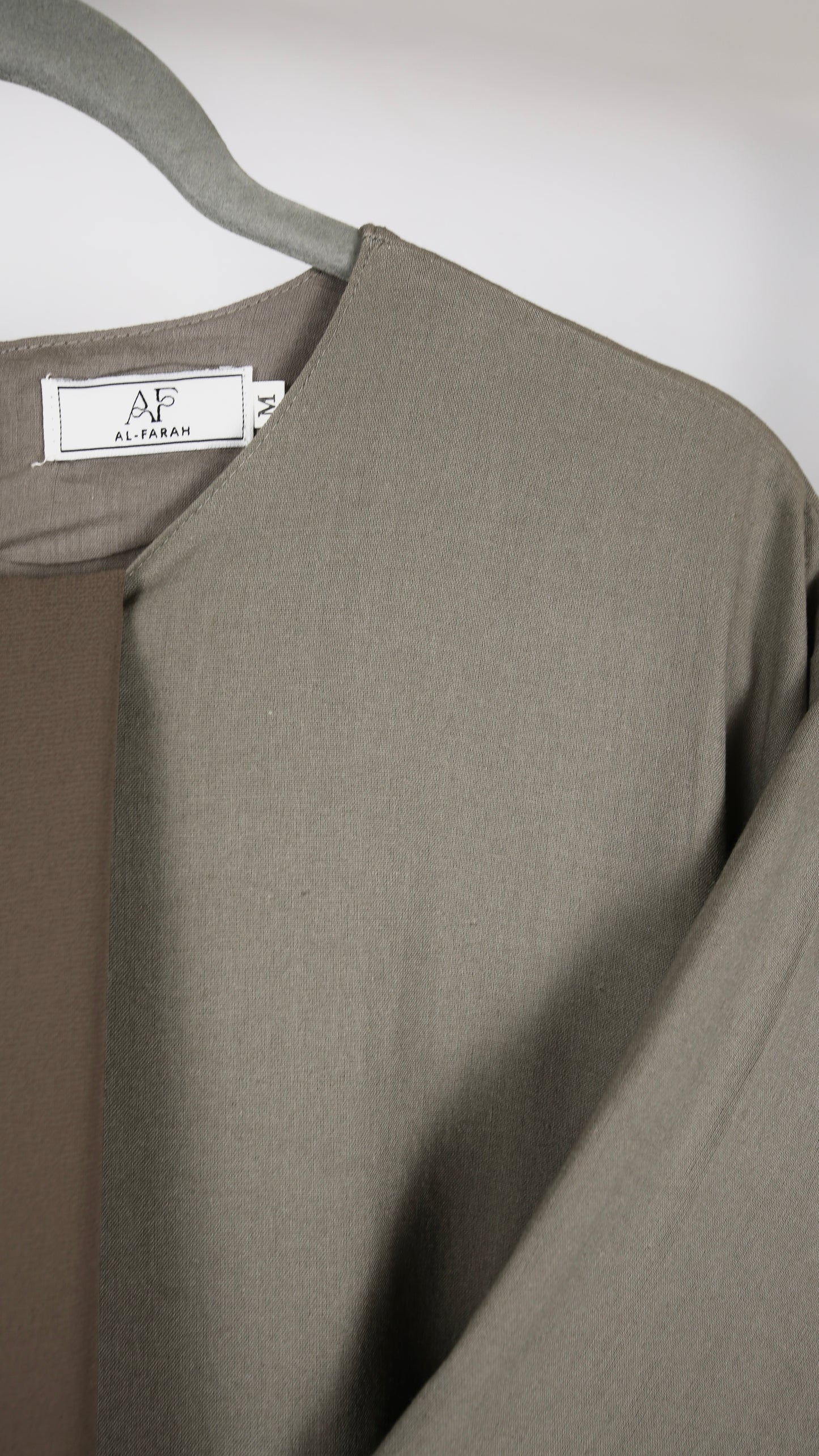 Khaki Cotton/Linen Abaya